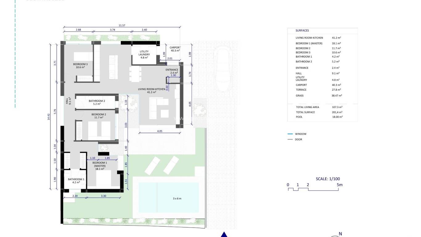 Neubau - Villa - Baños y Mendigo - Altaona Golf And Country Village