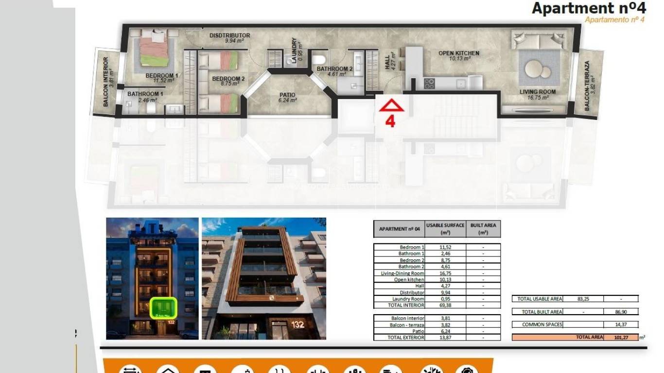 Nieuwbouw - Appartement - Torrevieja - Playa de El Cura