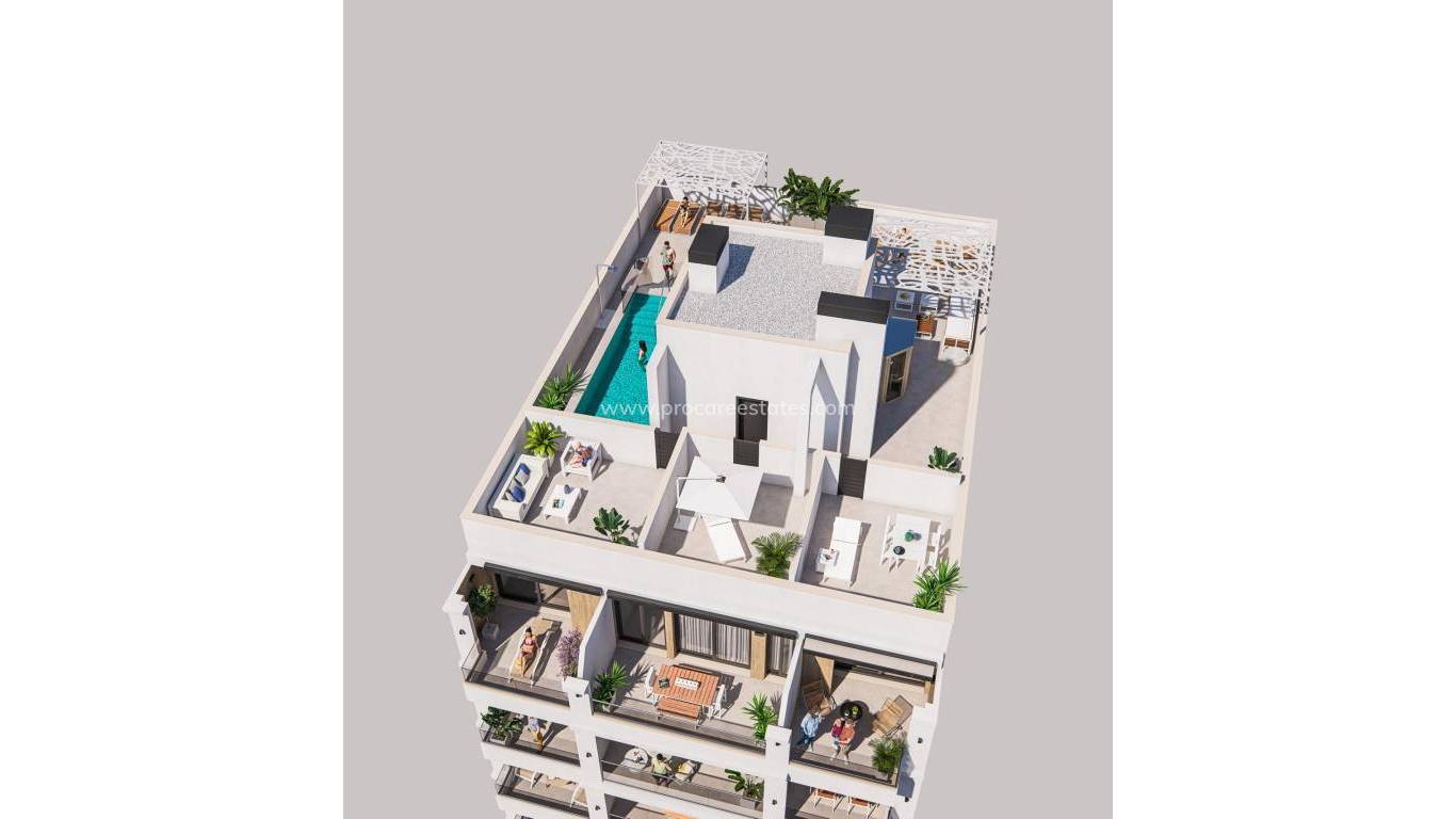 Nieuwbouw - Appartement - Torrevieja - Playa de El Cura