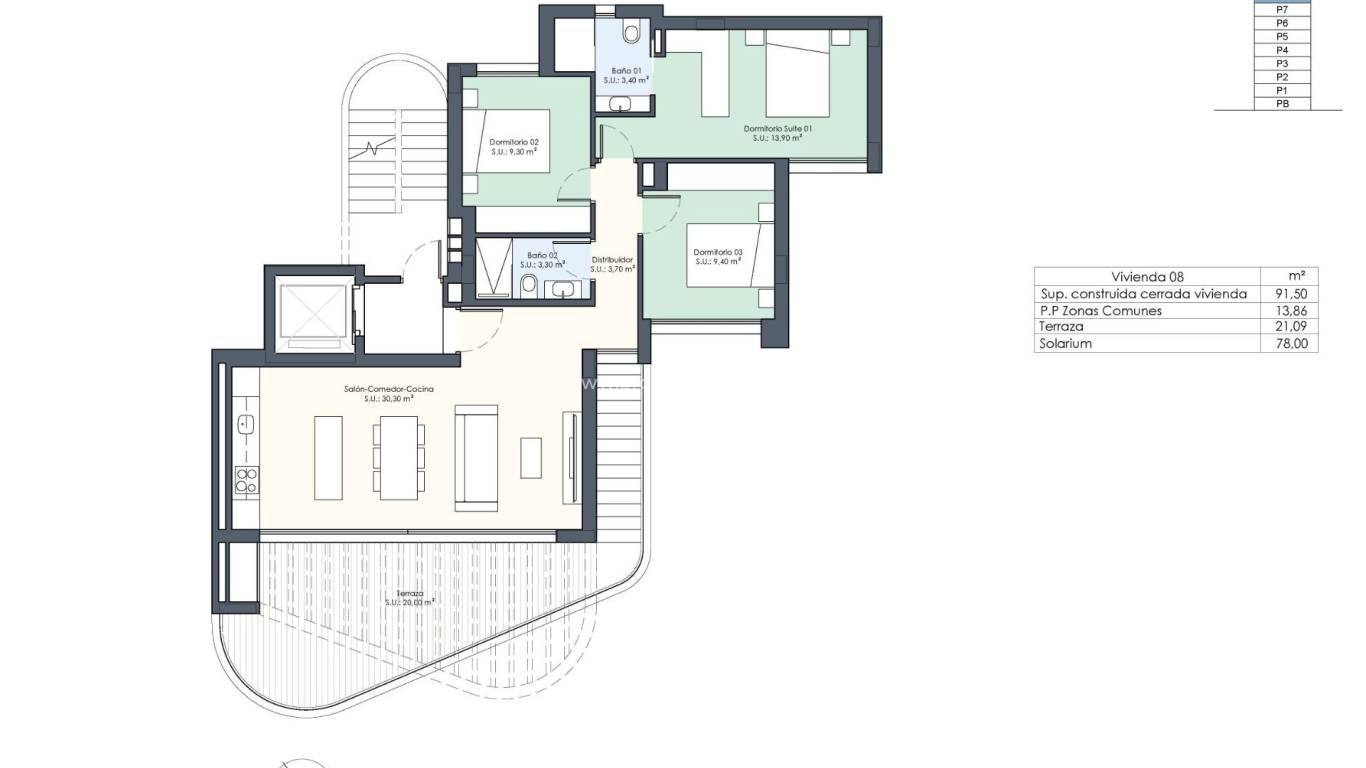Nieuwbouw - Penthouse - Guardamar del Segura - Avenida del Puerto