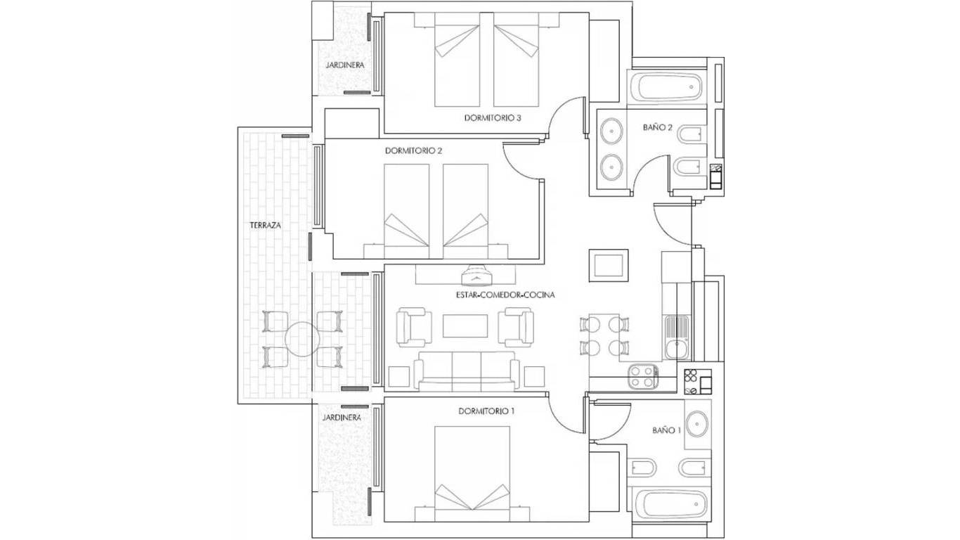 Nieuwbouw - Penthouse - Vera - Puerto del Rey
