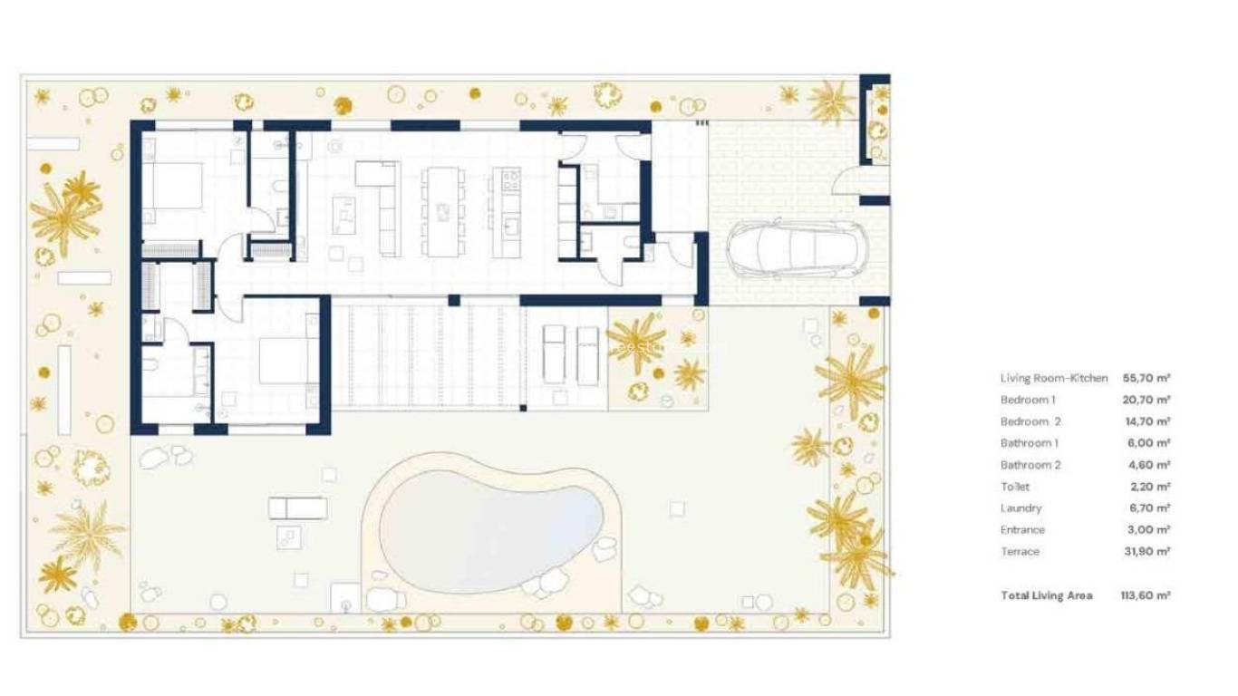 Nieuwbouw - Villa - Baños y Mendigo - Altaona Golf