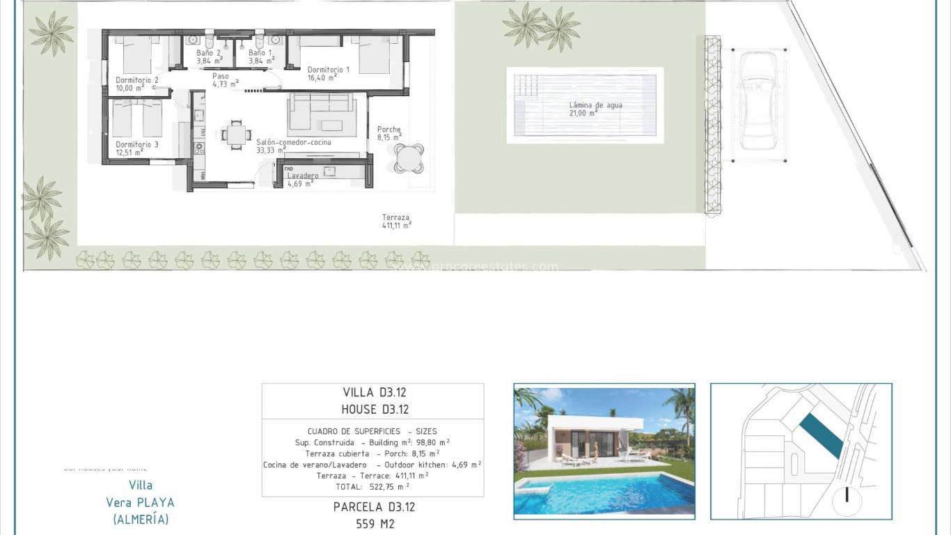 Nieuwbouw - Villa - Vera - Pueblo Salinas