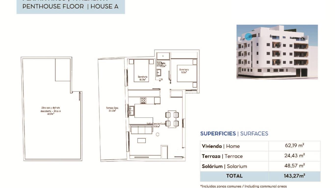 Nouvelle construction - Attique - Torrevieja - pueblo