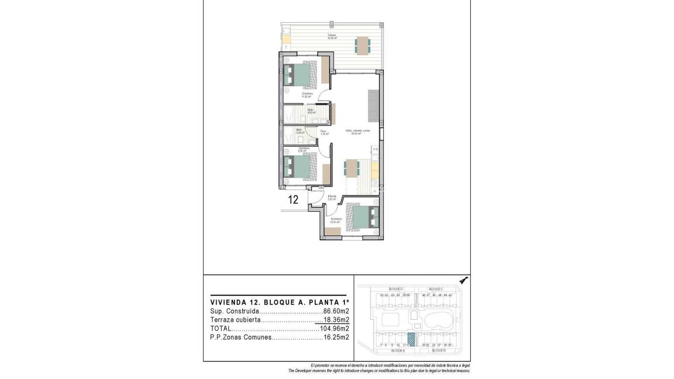 Nueva construcción  - Apartamento - Torre Pacheco - San Cayetano