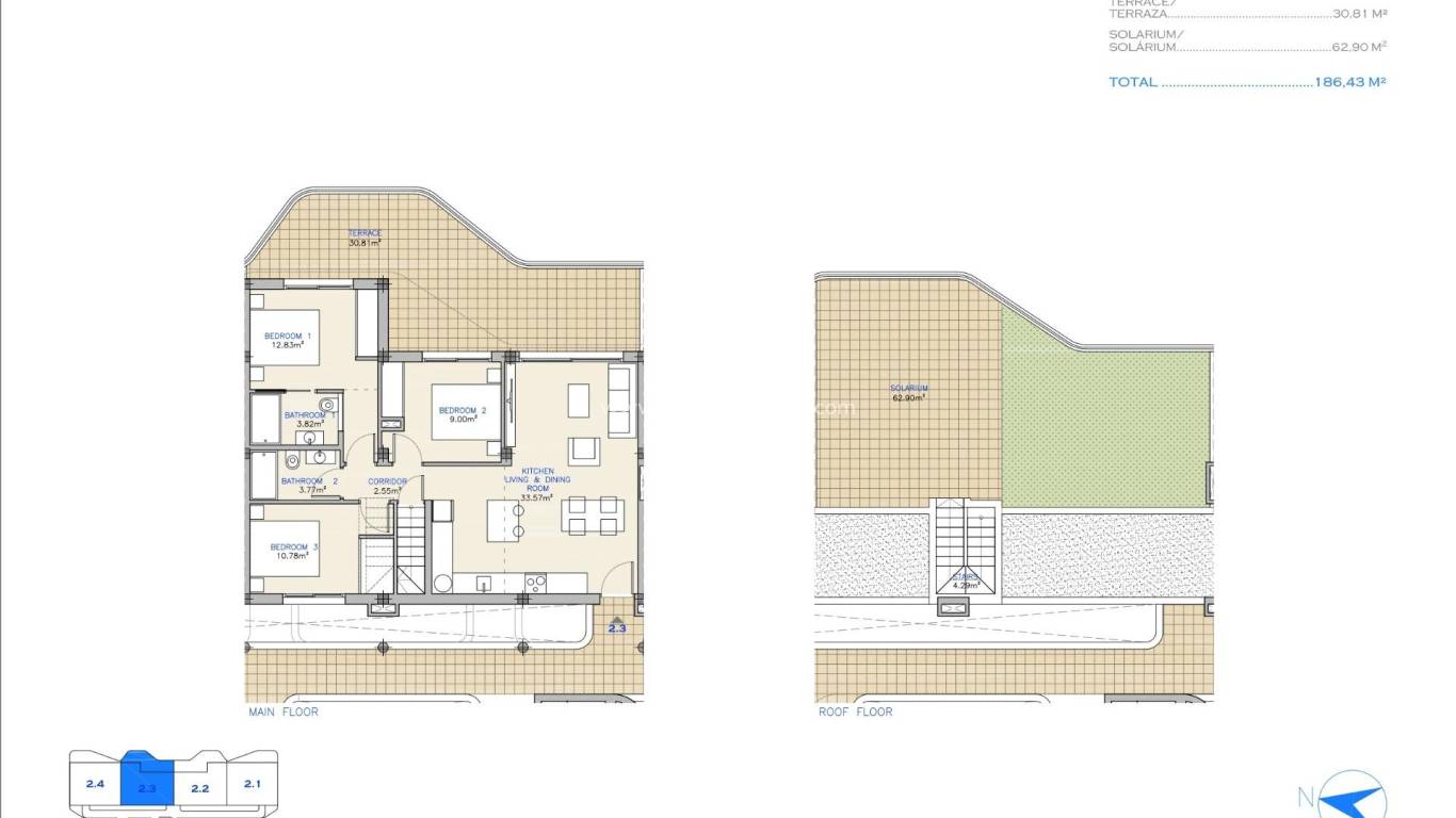 Nueva construcción  - Ático - Los Alcázares - Serena Golf